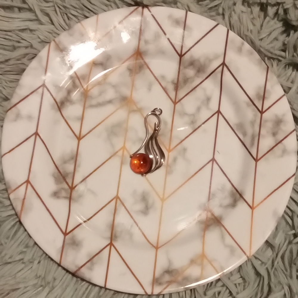 GORGEOUS Amber Crystal Pandant